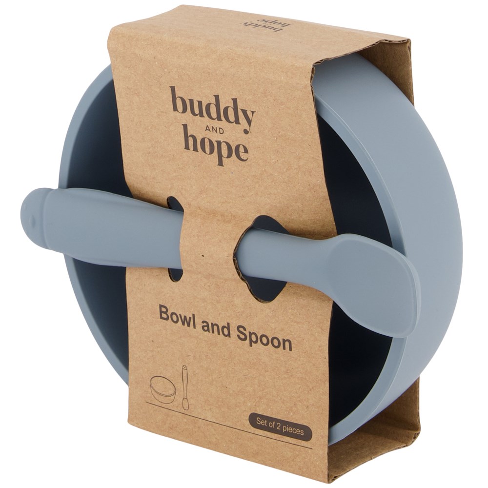 Hot sales - Buddy & Hope Bowl With A Spoon Blue at discount 51%